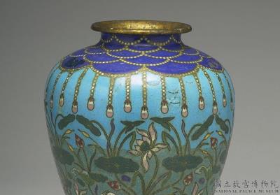 图片[3]-Copper jar with lotus-pond decoration in cloisonne enamels, Qing dynasty (1644-1911)-China Archive